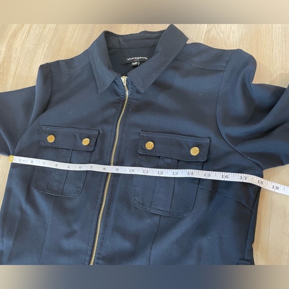 Sharagano Navy Midi Dress - Picture 7 of 10